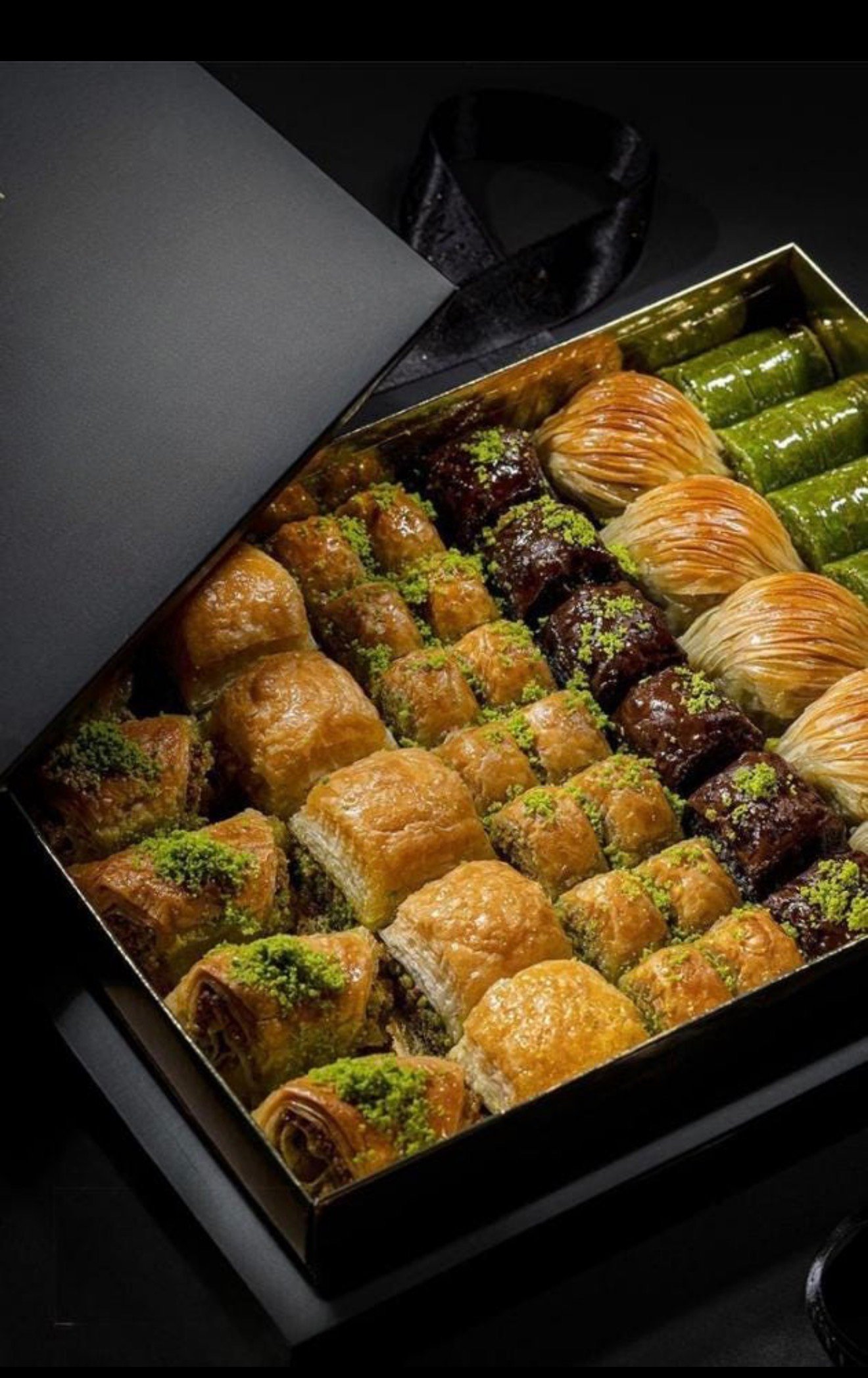 Assorted baklava in a gift box