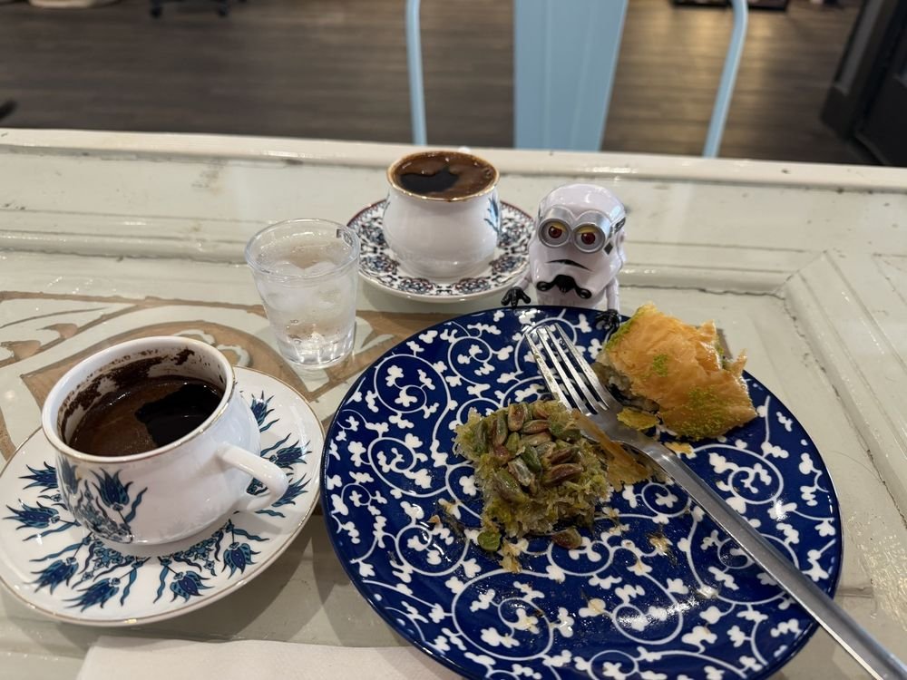 Turkish coffee and baklava at Ephesus Savannah